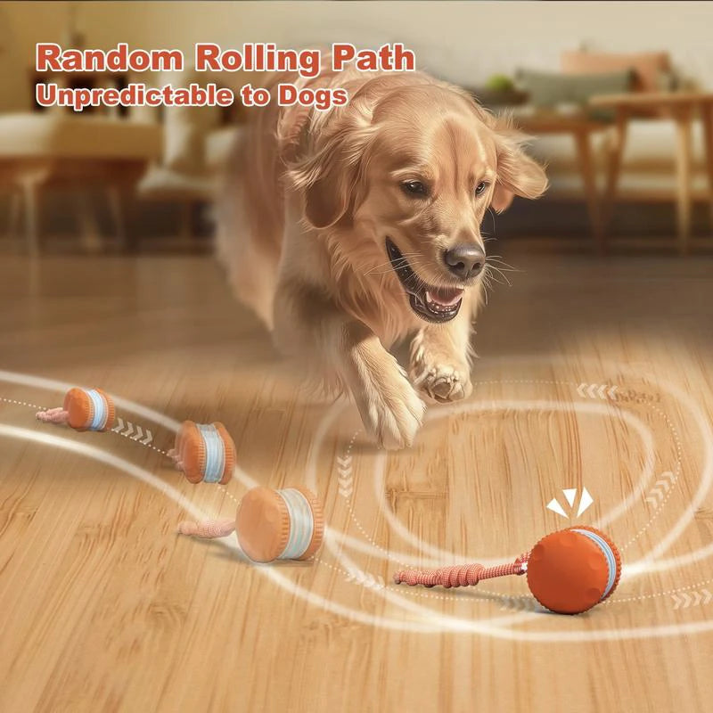 Smart Electric Interactive Pet Toy Ball Automatic Rolling Moving Ball USB Rechargeable Self-Moving Smart Ball Interactive Toys